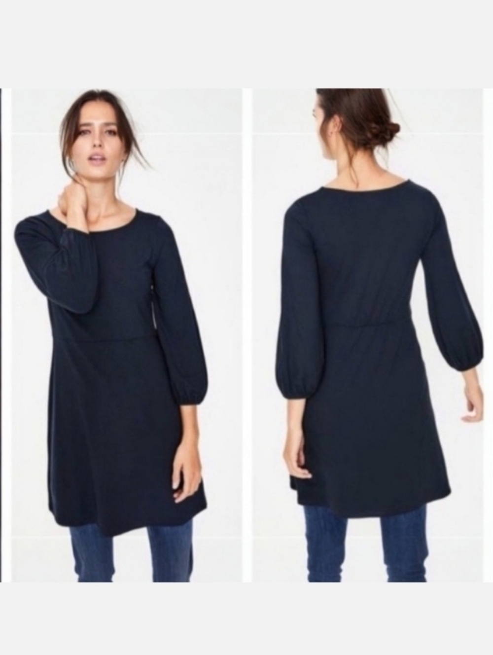 Boden Navy Lucie Jersey Tunic Dress 14L